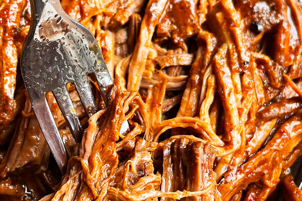 Kosher Pulled Beef, Lightly Smoked Pulled Beef, Authentic Southern Pit