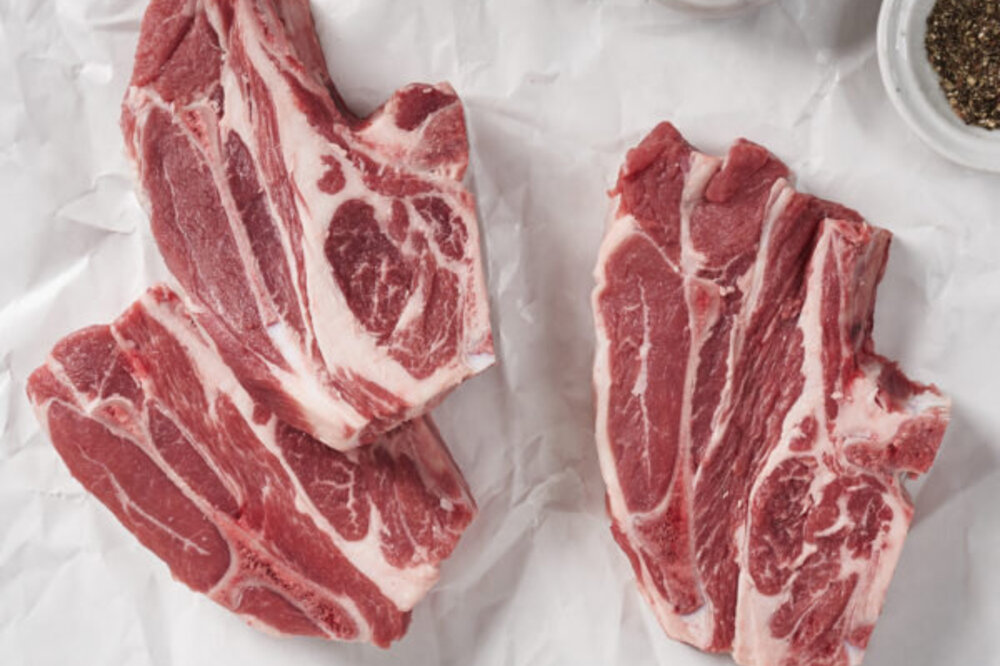 Kosher Lamb Shoulder Chops Lamb Chops - Shoulder (2x9 oz), Uncooked