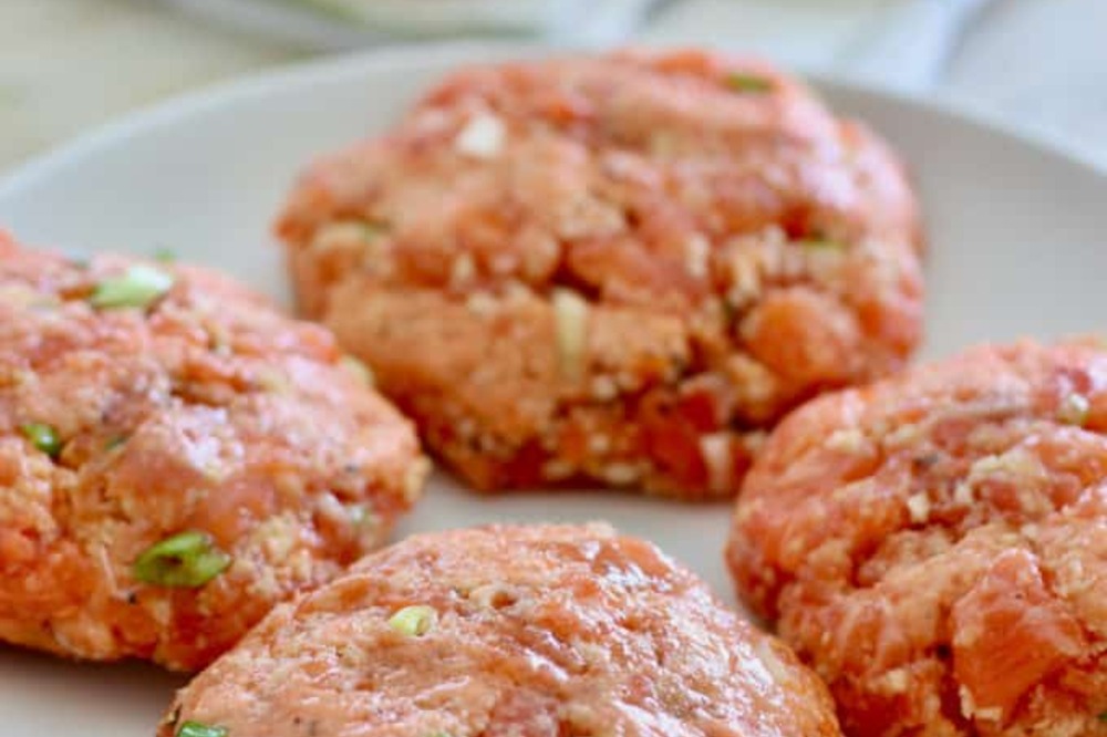 Kosher Gourmet Salmon Burger Patties, Pareve Gourmet Salmon Burger